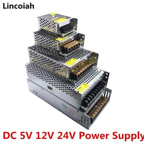 Lighting Transformers DC 5V 12V 24V Switch Power Supply Adapter 5 12 24 V 1A 2A 3A 5A 8A 10A 15A 20A 30A 40A 50A SMPS LED Strip