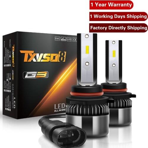 TXVSO8 Turbo HB4 Led Car Lights 100W 12V Diode Lamps Universal Mini 9006 CSP Headlights Bulbs 6000K 10000LM Luces Led Para Auto