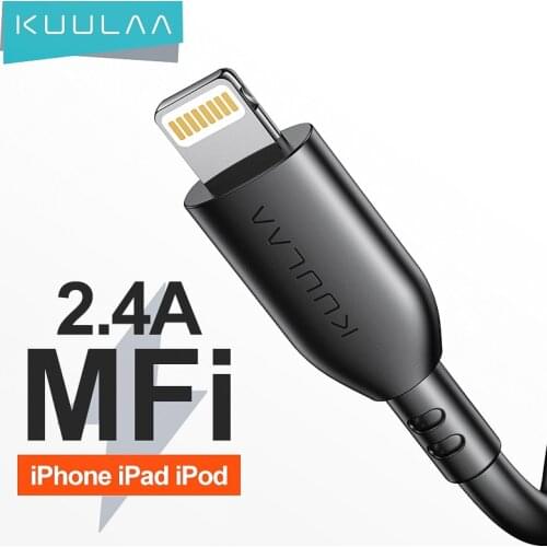 KUULAA MFi Lightning Cable For iPhone 11 Pro XS Max X XR Fast Charging USB Charger Cable For iPhone 8 7 6 Plus 5 USB Charge Cord
