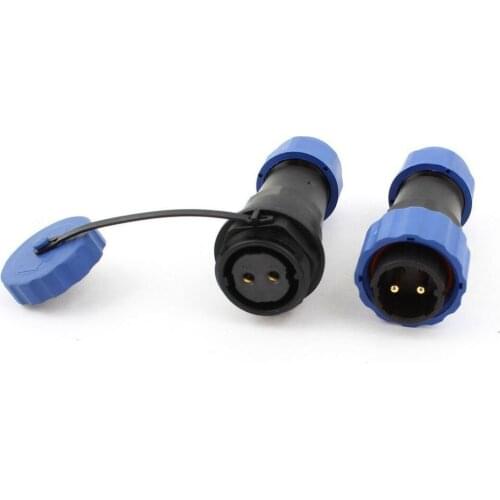 Waterproof Cable Wire Docking Plastic Aviation Connector SD20 20mm 2 Pin 2P IP68