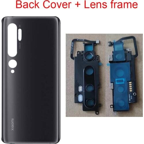 For Xiaomi Mi Note 10 Pro Battery Cover Rear Glass Door Housing+Camera Lens for Xiaomi Mi Note 10 Mi CC9 Pro Back Battery Cover
