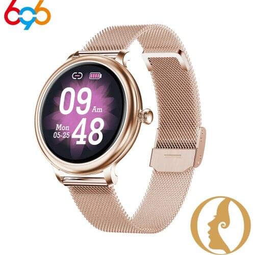 696 NY13 Smart Watch Women, Heart Rate Blood Pressure Physiological Monitor IP68 Waterproof 2.5D LCD Screen SmartWatch NY12 Plus