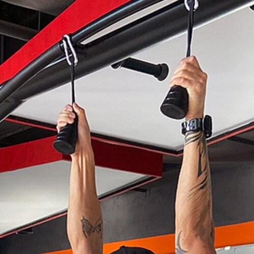 1 Pair Biceps Triceps Drawstring Single Grip Rope Pull Down Cable Gym Attachment 448D