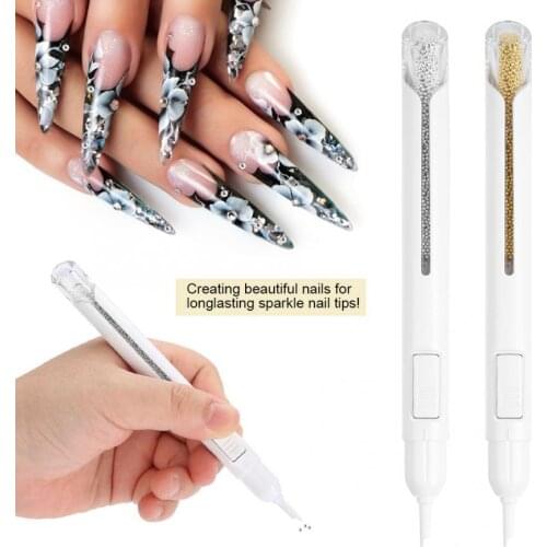1 PCS Manicure Tools Nail Art Bullion Pen Metal Beads Dotting Painting Drawing Pen DIY Manicure Decorations Nails Accessoires