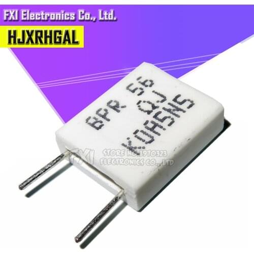 10pcs BPR56 5W 0.1 0.15 0.22 0.25 0.33 0.5 ohm Non-inductive Ceramic Cement Resistor 0.1R 0.15R 0.22R 0.25R 0.33R 0.5R