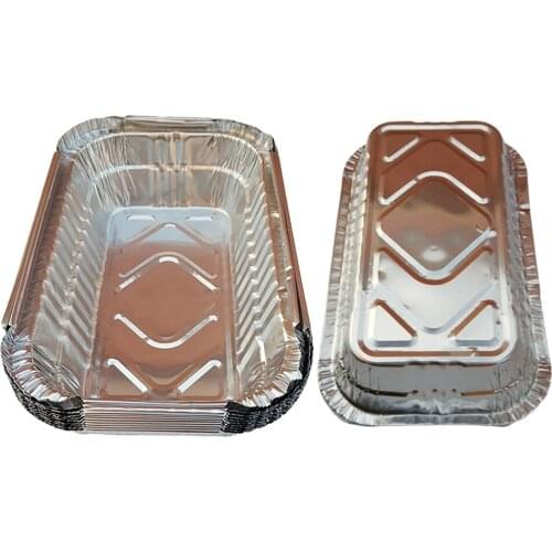 10-pack Aluminum Foil Grill Drip Pans BBQ Grease Trays For BBQ Baking 700ml