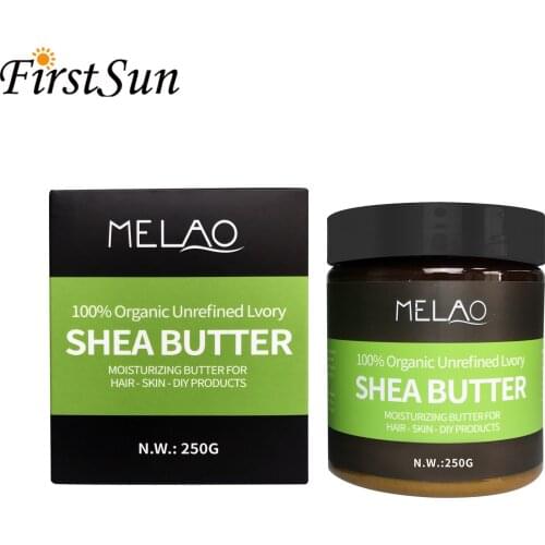 100% Organic Unrefined Lvory Shea Butter Moisturizing Butter for Hair Skin Care Diy Products Deep Nourishing Repair