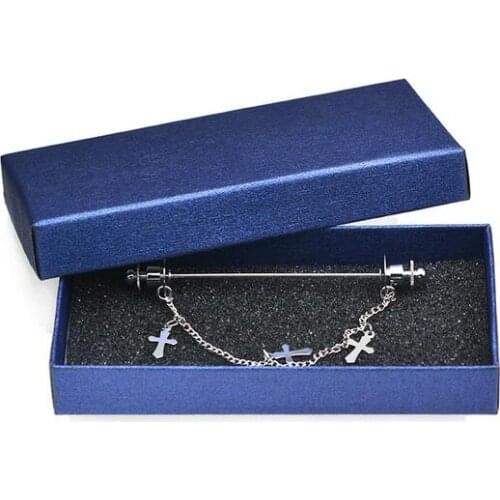 120pcs/lot Angel Collar Bar Box Tie Collar Pin Clip Storage Cases Brooches Jewelry Packaging Boxes Wholesale