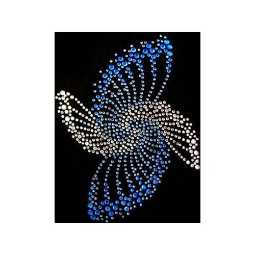 2pc/lot Kite design stone iron on crystal transfers design hot fix rhinestone motif strass iron shirt bag sweater