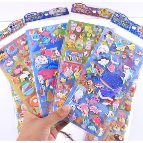 20sets/lot Kawaii Stationery Sticker Double layer cute animal Mobile Sticker Scrapbooking DIY Craft Stickers