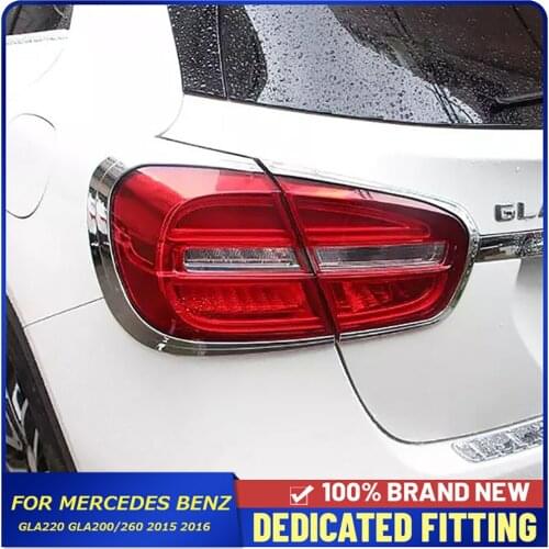 2015 2016 For Mercedes Benz GLA220 GLA200/260 Car Rear Back Foglight Lamp Trims Cover Strips Auto Parts