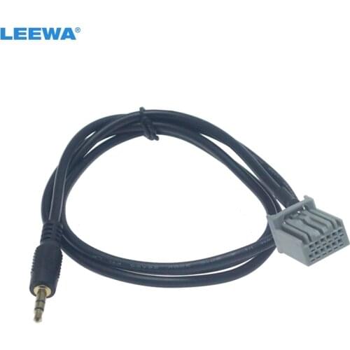 LEEWA Car Radio Stereo 3.5mm Male AUX Cable Adapter For Honda City 2009-2012 CD Audio Cable Data Wiring #CA6199