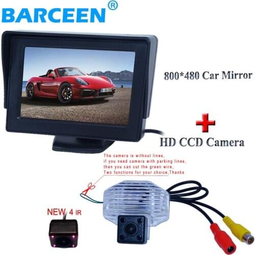 Factory selling car parking camera ir lights with on promotion car rear monitor 4.3" lcd screen 800*480 use for Toyota Corolla