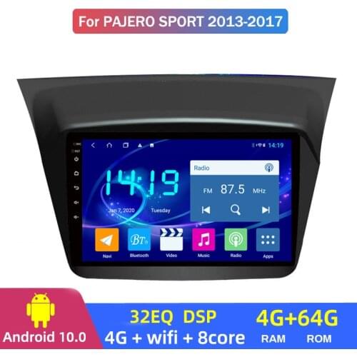 Android 10 car gps multimedia player 4G+64G for Mitsubishi Pajero Sport L200 Triton 2013 2014 2015 2016 2017 4G LTE Navigation