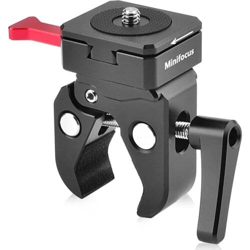 V Mount Super Clamp V Lock Battery Adapter Holder 1/4'' Quick Release Plate for DSLR Camera Video Monitor Light Stand Tripod Rod