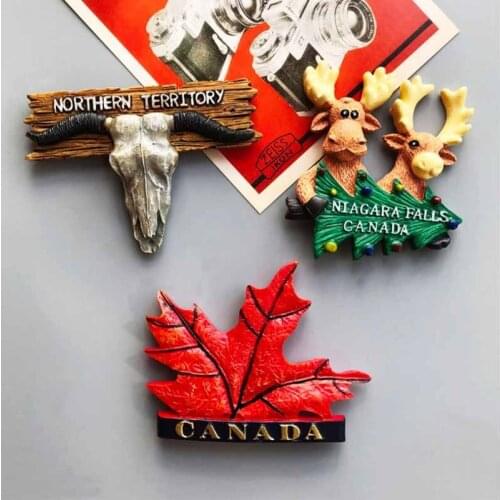 Home Decor Fridge Stickers Tourist Souvenirs Canada New Zealand AustraliaTravel Scenery 3D Resin Magnetic Refrigerator Magnets