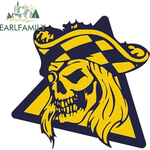 EARLFAMILY 13cm x 12.7cm for Pirate Style Car Stickers Occlusion Scratch Decals Anime Waterproof Trunk Decor Car Door Protector