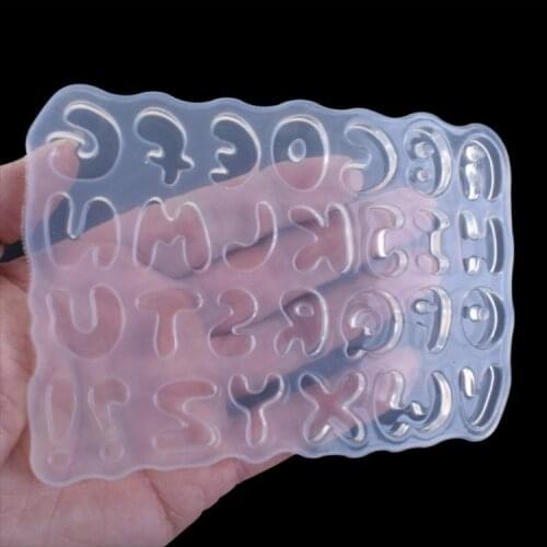 Cartoon Letters Epoxy Resin Casting Mold Alphabet Keychain Pendant Alphabet Mold T4MD