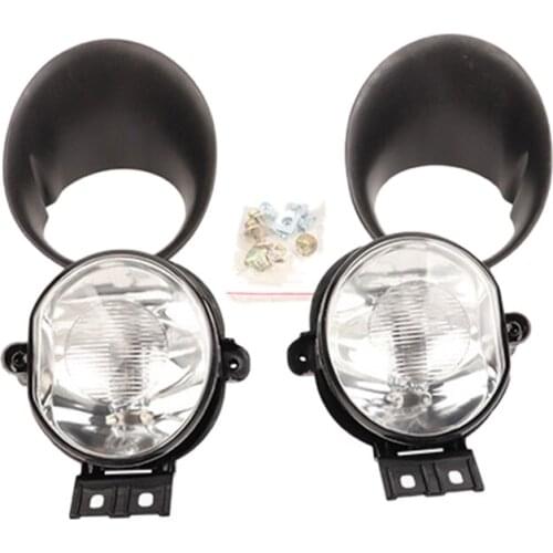 Front Bumper Fog Light Assembly, 1 Set Of Fog Light and Fog Light Trim Cover for Dodge Ram Pickup Truck Accessories