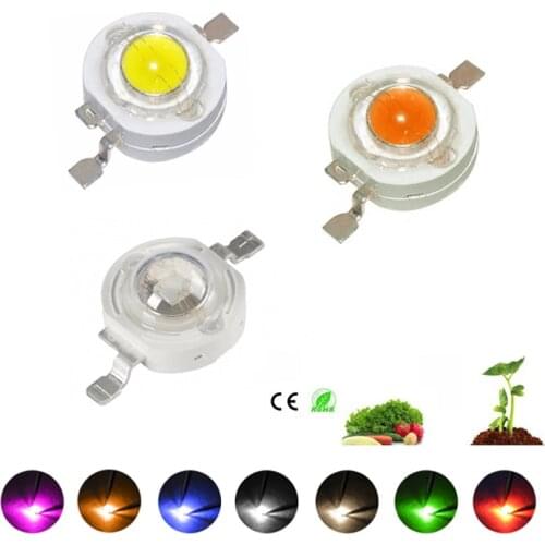 Best Quality Copper LED 1W 3W High Power LEDs Epistar Chip White Warm White RGB Red Green Blue Yellow Plant Grow Light Source