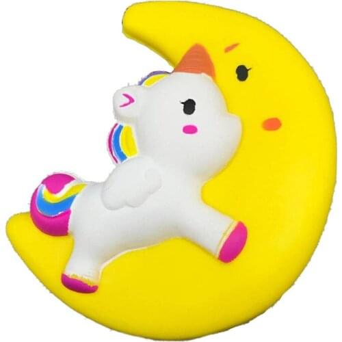 2 Colors Anti-stress Cute PU Slow Rebound Toys Squishy Moon Pegasus Ornaments Vent Vacuum Decompression Early Childhood Grownups