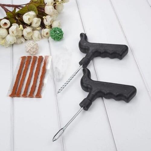 Car Tire Repair Tool Kit For Tubeless Emergency Tyre Fast Puncture Plug Repair Block Car Motorcycle Tyre Repairing Accessories