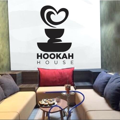Hookah Lounge wall sticker Arabic Style Wall Decals waterproof Vinyl Stickers Home Decor for Bedroom living room G511
