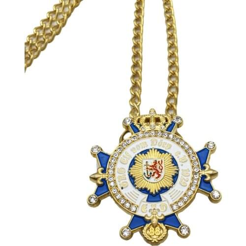 Factory wholesale mosaic crystal medallion cheap single-sided paint medal k20073