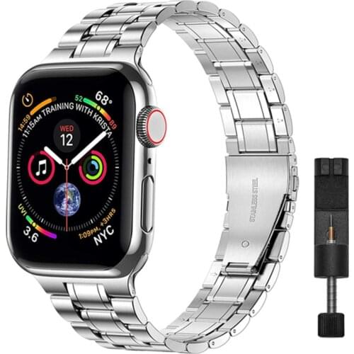 Band For Apple Watch 6 se 5 4 3 42mm 38mm 40MM 44MM Metal Stainless Steel Strap Bracelet for iWatch Series Accessories Watchband