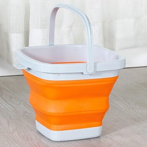 Car with folding bucket large car portable car wash bucket multi-function outdoor fishing barrel telescopic folding bucket
