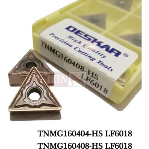 20PCS TNMG120404 TNMG120408 MQ MS HS JMS LF6018 Carbide Insert Original DESKAR CNC lathe metal Cutting tool For Stainless Steel