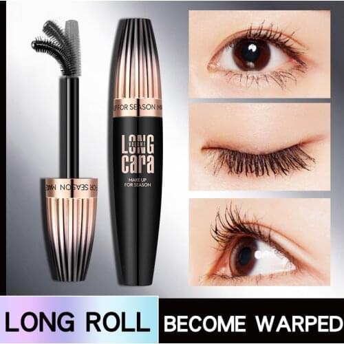 MACFEE 4d silk fiber eyelash mascara lengthening eyelash extension waterproof long lasting Thick curling black mascara MA008
