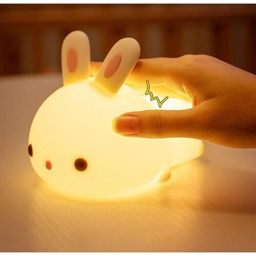 Animal Light For Outdoor Led Lamps Animals Rabbit Shaped Silicone Night Buld Kid Penguin Pat Cute Selicon Lamp Rechargeable