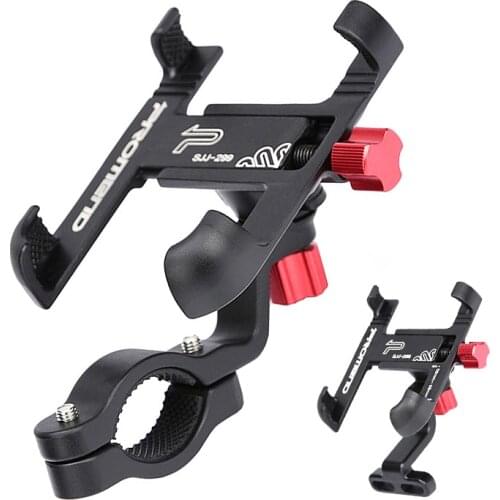 Aluminum Alloy Bike Mobile Phone Holder Adjustable Bicycle Phone Holder Non-slip MTB Phone Stand Cycling Accessories for IPhone