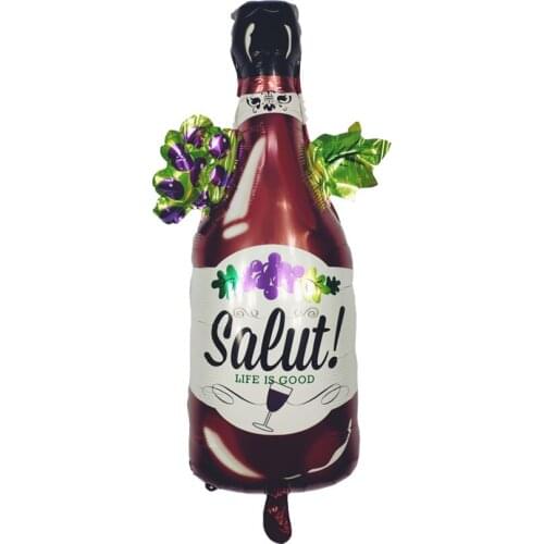 1pc 36 inch Large Champagne Wine Bottle Wedding Anniversary Party Aluminium Foil Balloon Decoration Gift Inflatable Air Ball