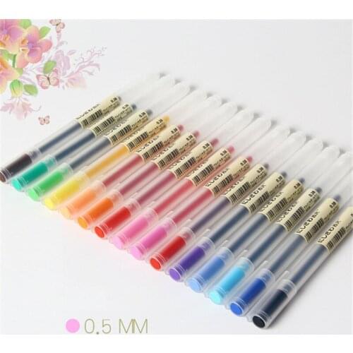 12 Colors Set 0.5mm Gel Ink Pen Writing Painting Drawing Marker Pen Student Stationery Store Pen School Office Supply Gift