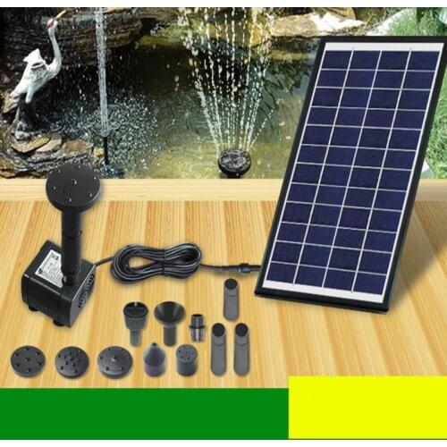 2020 New 500L / h Floating Solar Fountain Pump Solar Powered Fountain for Garden Pond Decoration