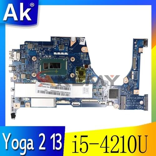 Akemy ZIVY0 LA-A921P REV 2.0 For Lenovo 13.3" Yoga 2 13 20344 SR1EF i5-4210U 1.6GHz Motherboard 4GB RAM Memory