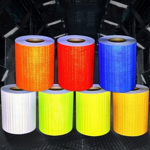 Car Night Reflective Sticker Waterproof Traffic Safety Warning Sign Crystal Color Lattice Reflective Film Car Decoration