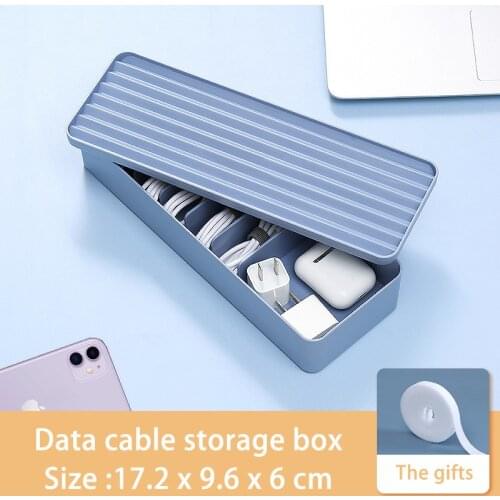 Home Supplies Cable Organizer Stationery Plastic Storage Container Charger Desk Wire Case Mobile Phone Accessories Tool Box