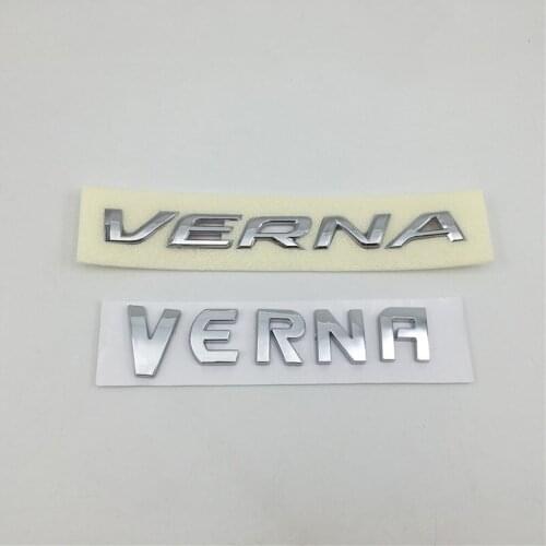 For Hyundai Verna Emblem Rear Trunk Logo Tailgate Letters Nameplate Sticker