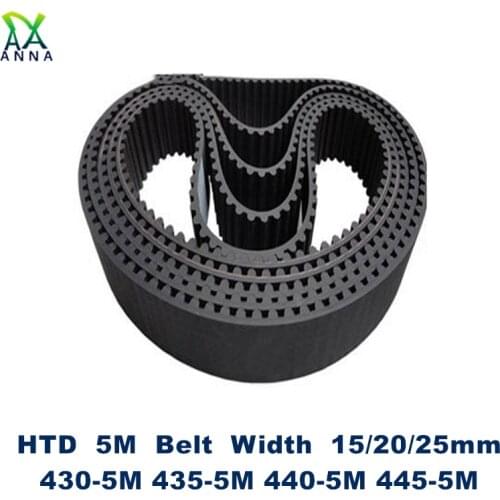 HTD 5M Timing belt C=430/435/440/445 width 15/20/25mm Teeth 86 87 88 89 HTD5M synchronous Belt 430-5M 435-5M 440-5M 445-5M