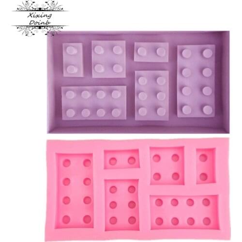 Toy block shape silicone jelly mold cake decoration tools candy chocolate fudge mold