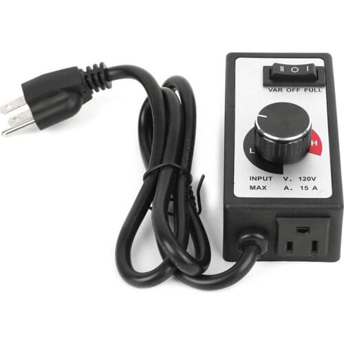Variable Fan Speed Controller 1800W for Hydroponic Inline Fan Exhaust Router Fan Governor US Plug 110V