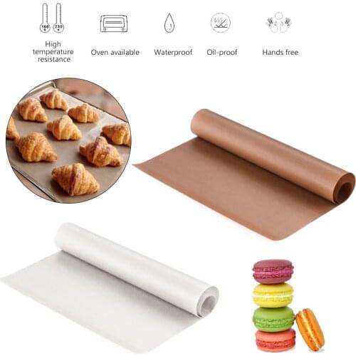 30*40cm Oven Baking Mat Non-Stick Baking Paper Pastry Baking Mat Heat Resistant Oil-Proof Baking Mat BBQ Grill Baking Sheet