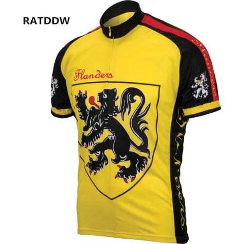 Lion Of Flanders Mens bike team Cycling Jerseys Bicycle Cycling Clothes Mtb Sportwear ropa ciclismo SIZE XS-3XL