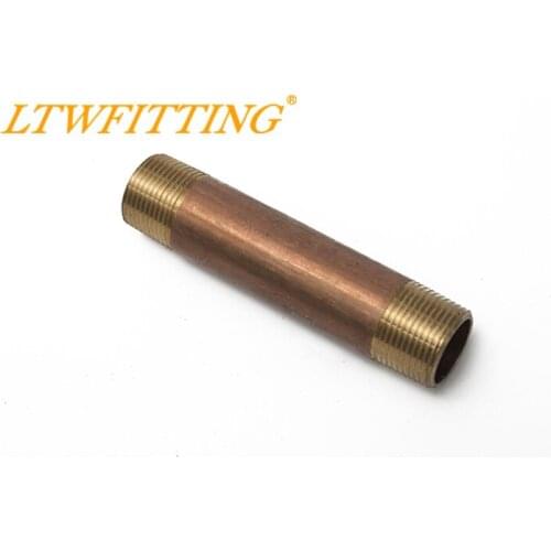 LTWFITTING Brass Pipe 4-1/2" Long Nipple Fitting 3/4" Male NPT Air Water