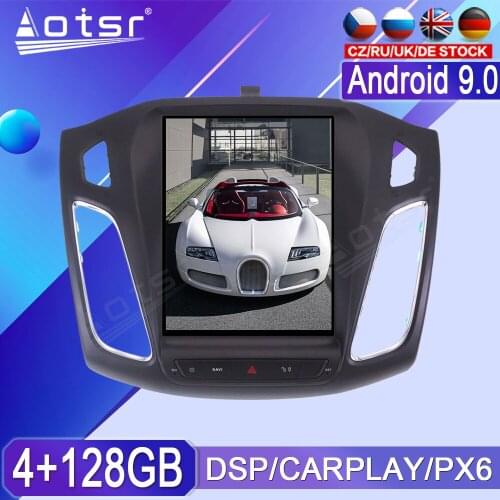 4+128G For Ford Focus Android Radio Tape Recorder 2012-2018 Car Multimedia Player Stereo Head Unit PX6 Tesla GPS Navi Auto Audio