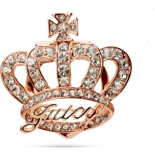 Fashion Woman Crown Brooch Pins Full Shining Rhinestone Scarf Buckle Classic Cute Crown Brooch Women Clothes Accessories