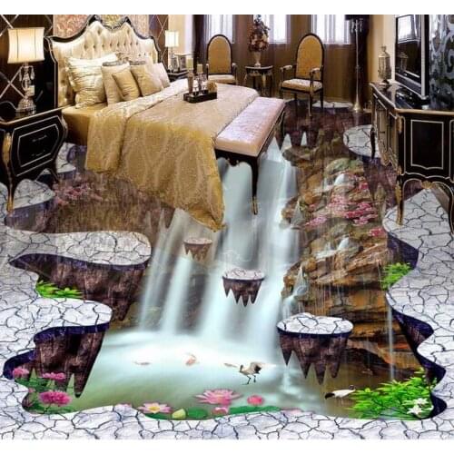 3d flooring custom wallpaper 3d floor murals Waterfalls 3d photo wallpaper room mural 3d floor wallpaper living room